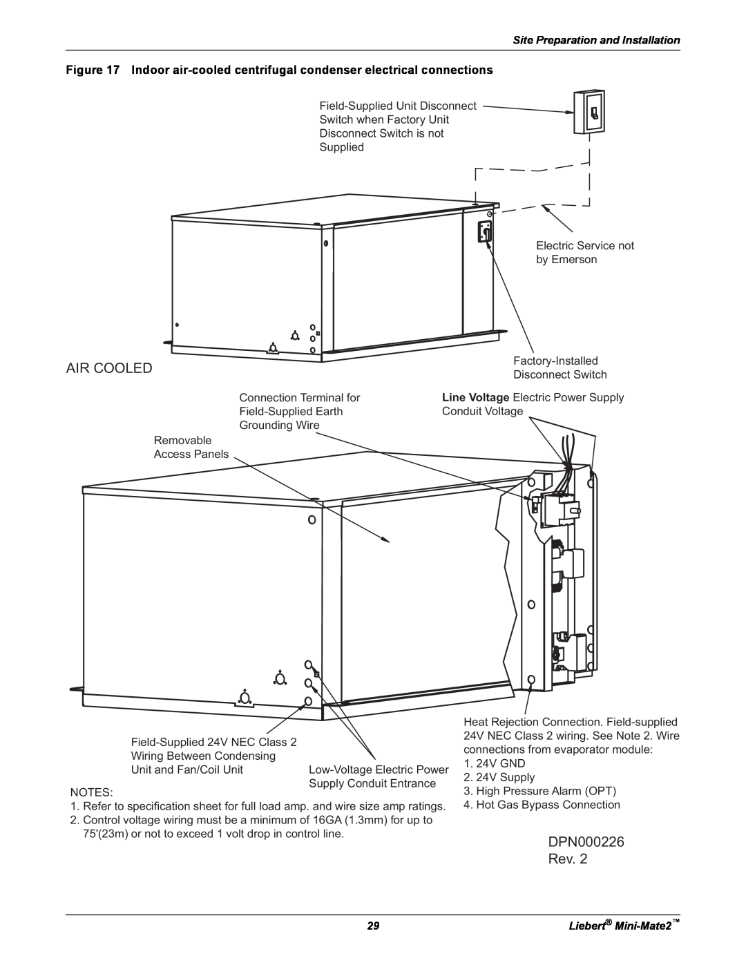 Emerson MINI-MATE2 user manual Air Cooled, DPN000226 Rev 