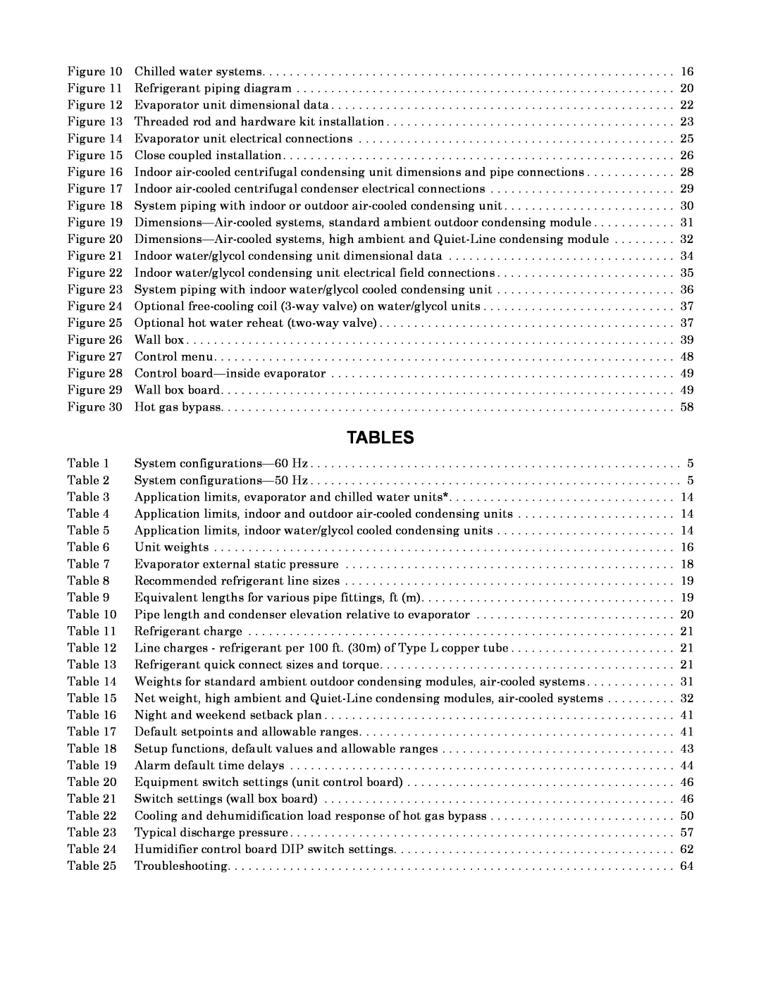 Emerson MINI-MATE2 user manual Tables 