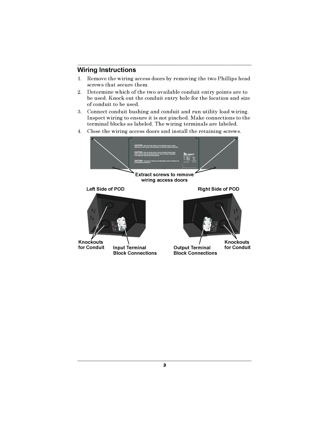 Emerson MP2-115HW user manual Wiring Instructions 