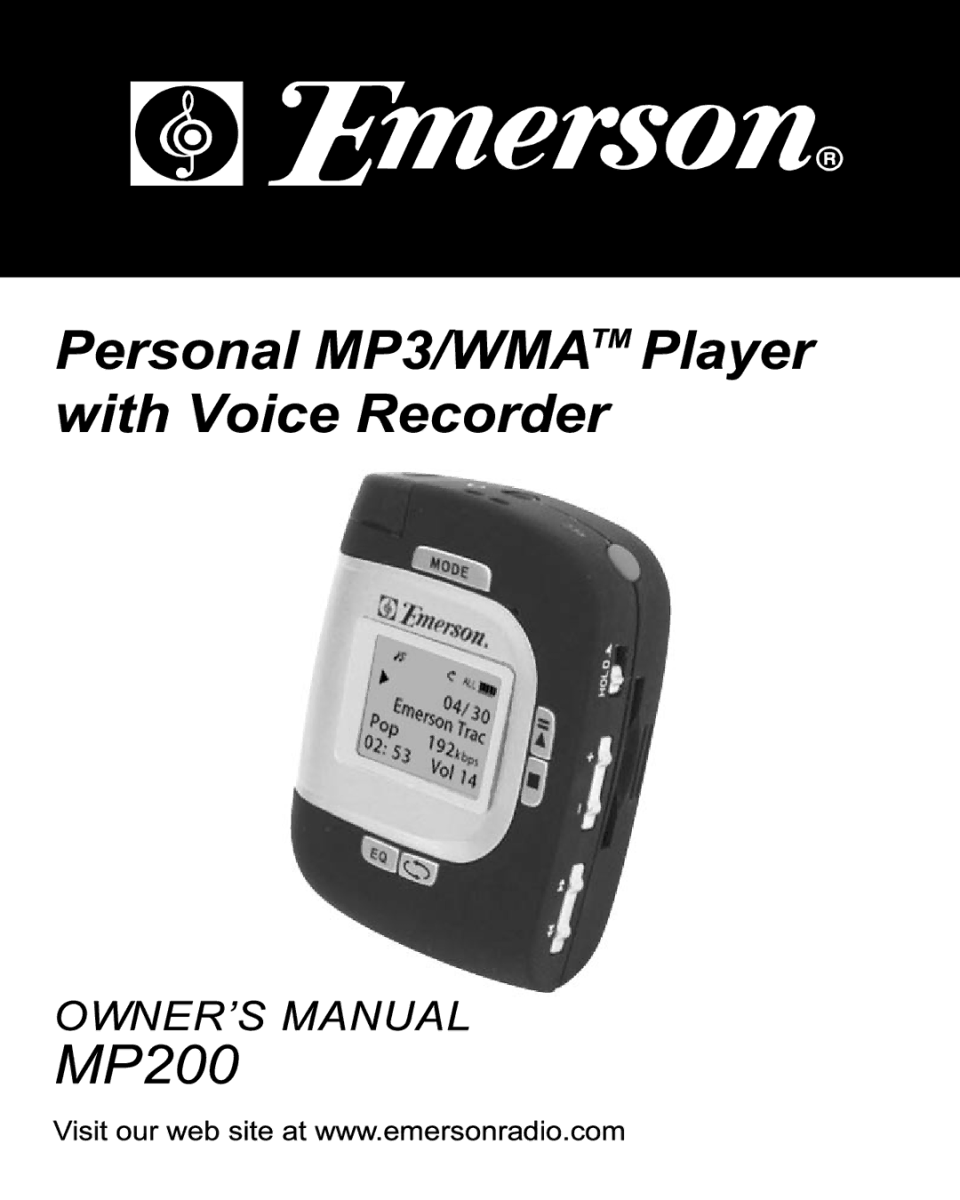 Emerson MP200 manual 