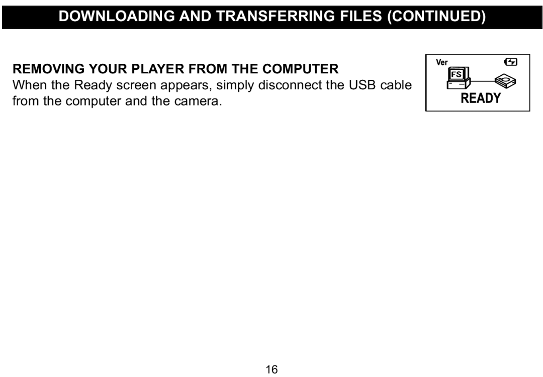 Emerson MP530 owner manual Removing Your Player from the Computer 