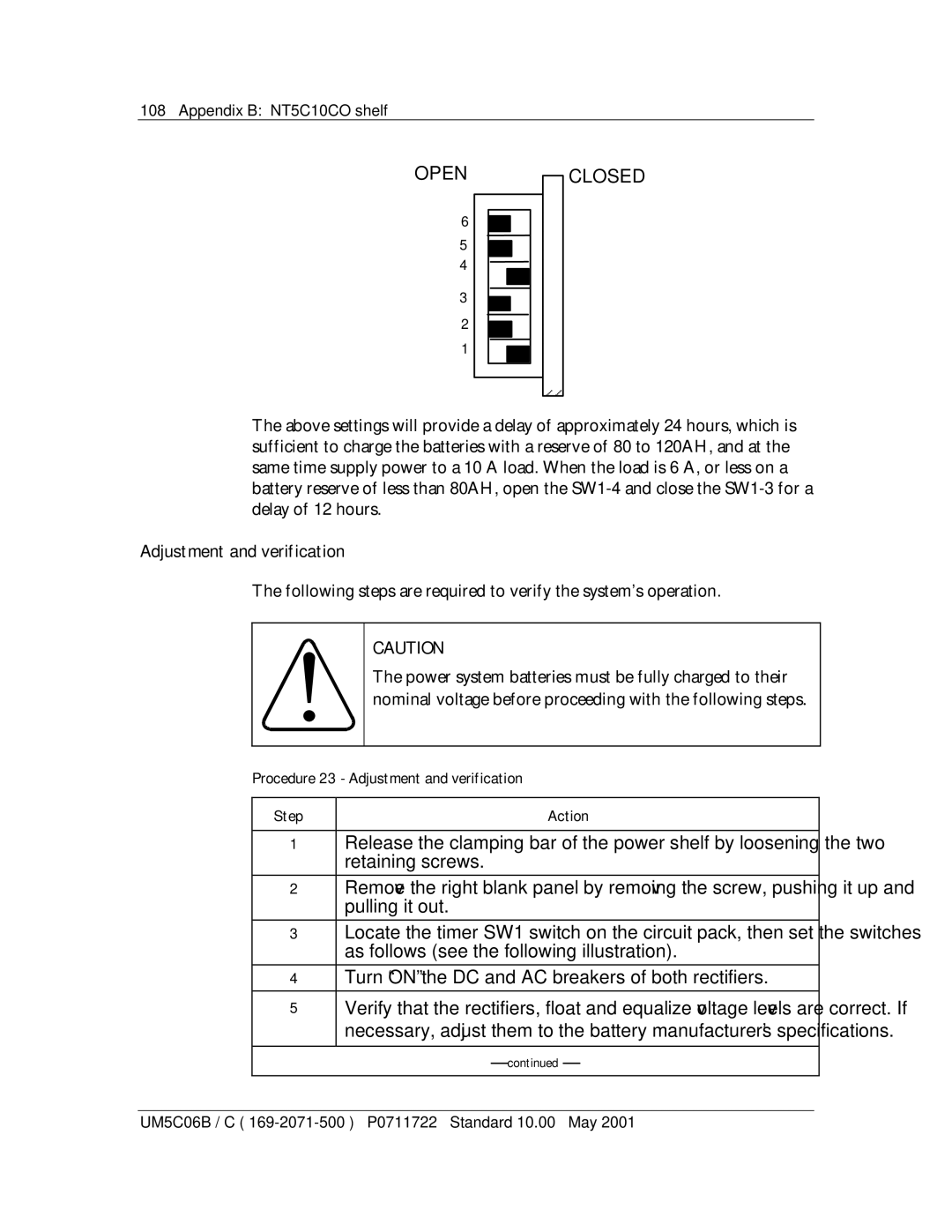 Emerson MPR15 Series, MPR25 user manual Procedure 23 Adjustment and verification Step 