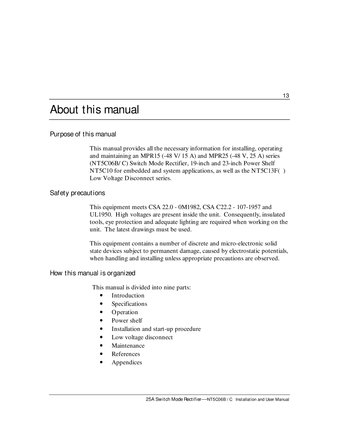 Emerson MPR25, MPR15 Series About this manual, Purpose of this manual, Safety precautions, How this manual is organized 