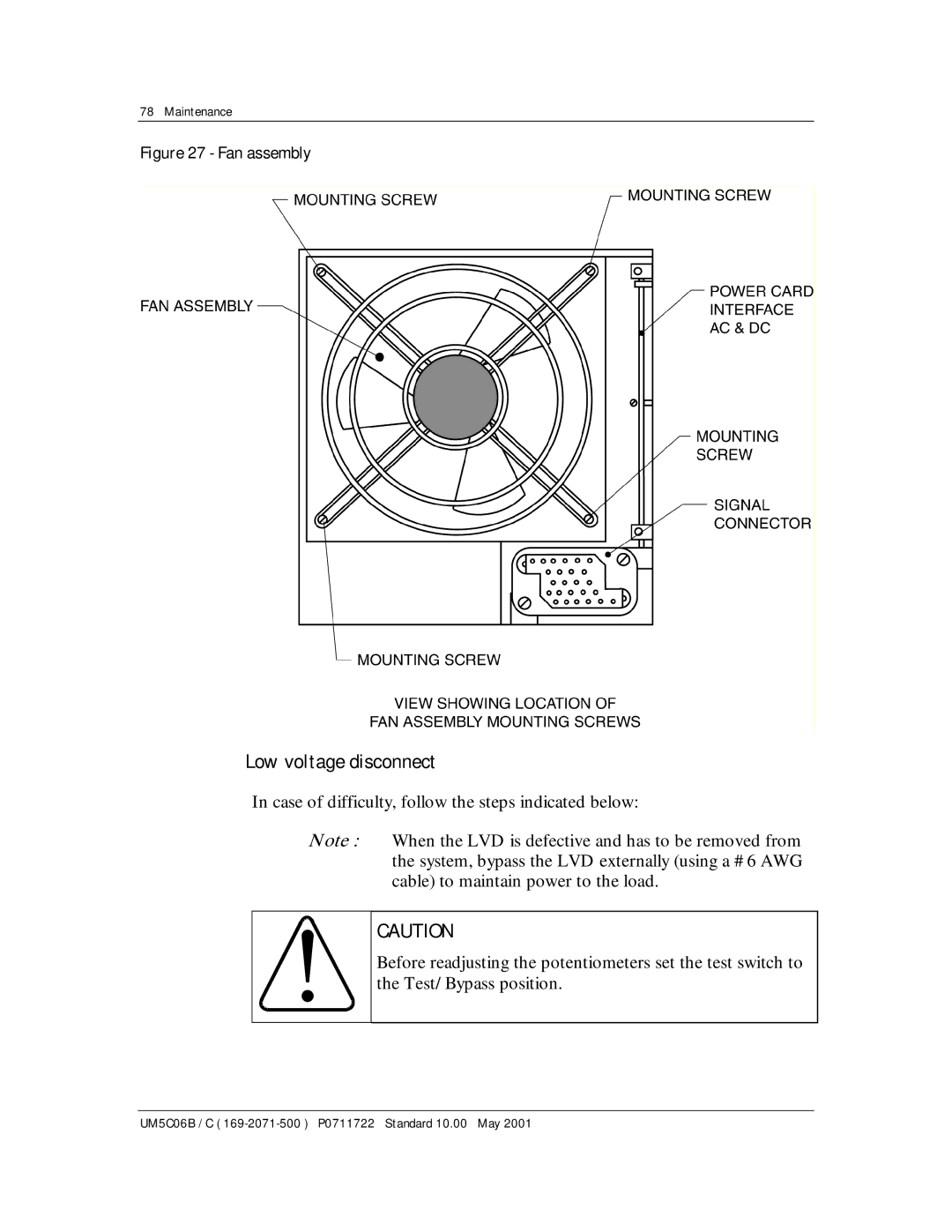 Emerson MPR15 Series, MPR25 user manual Fan assembly 