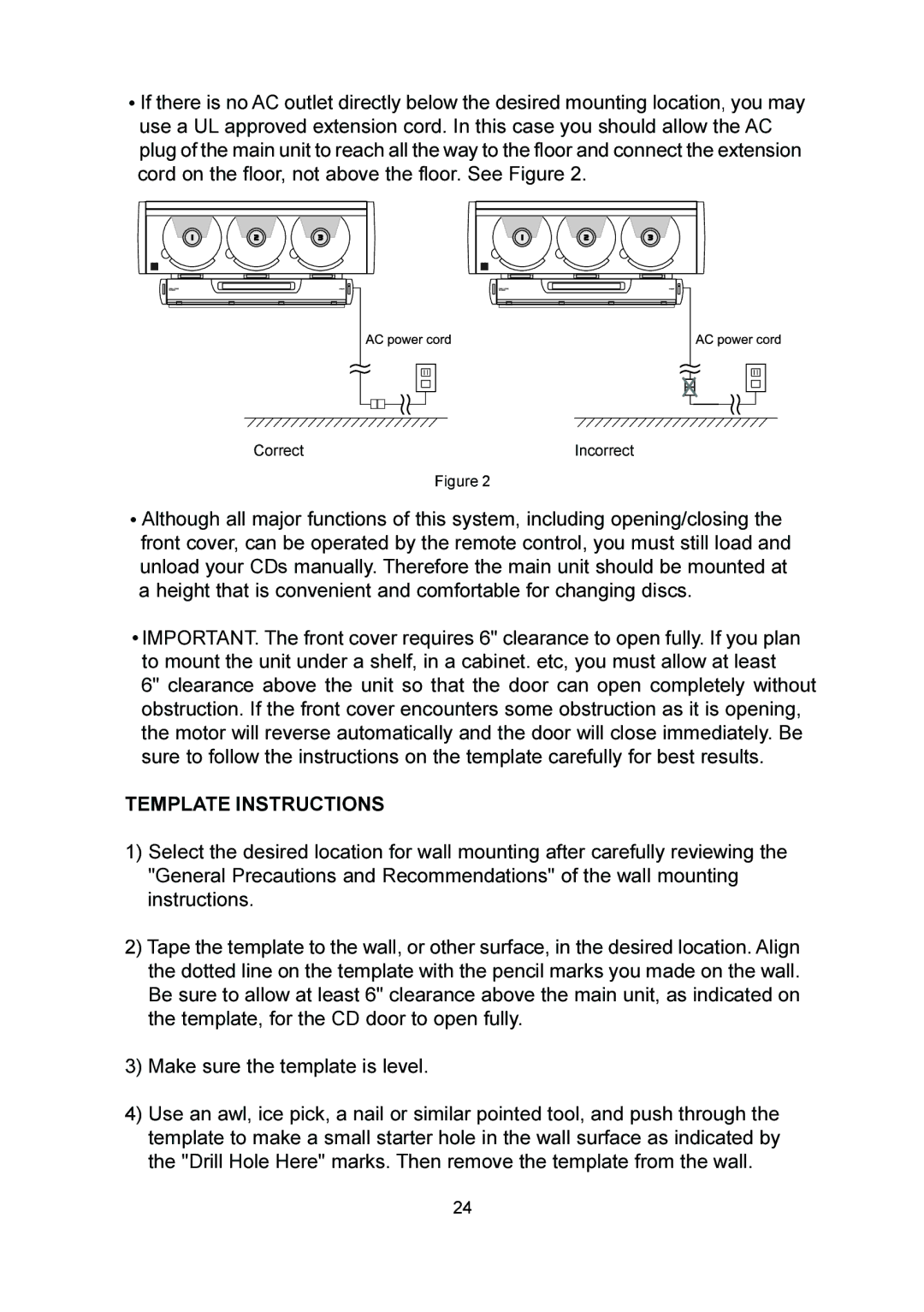 Emerson MS3100 owner manual Template Instructions 