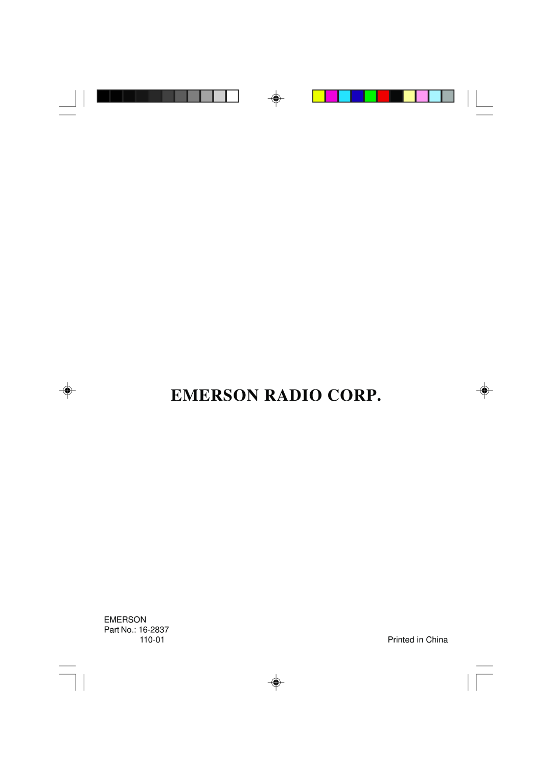 Emerson MS3100 owner manual Emerson Radio Corp, 110-01 