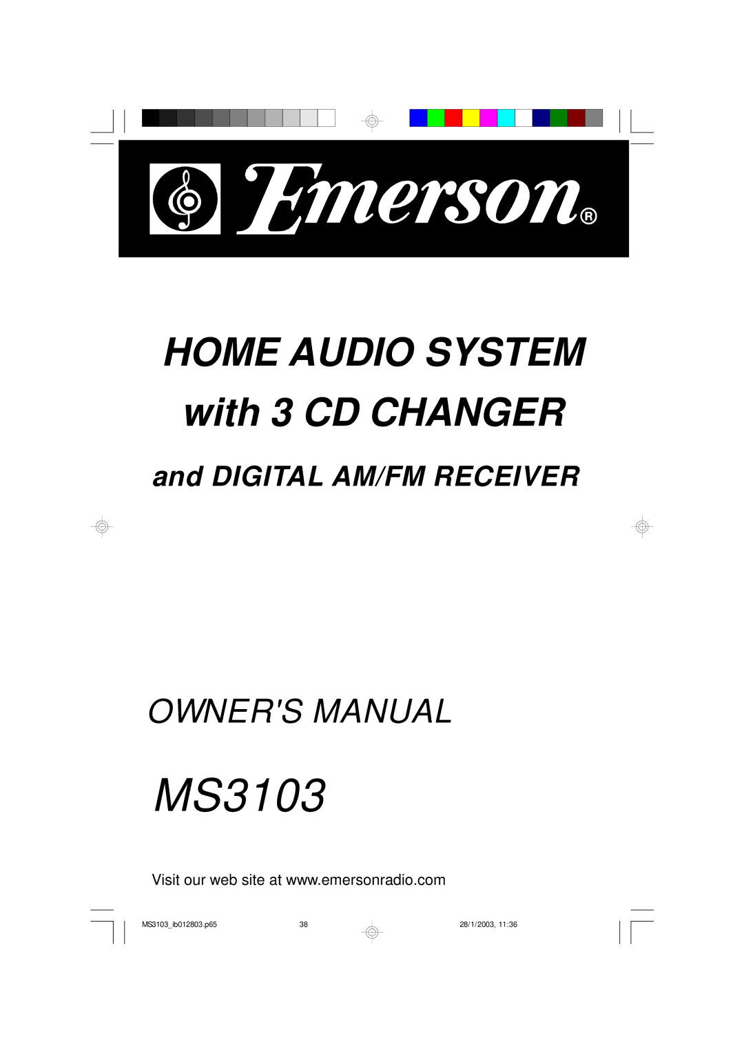 Emerson MS3103 owner manual 