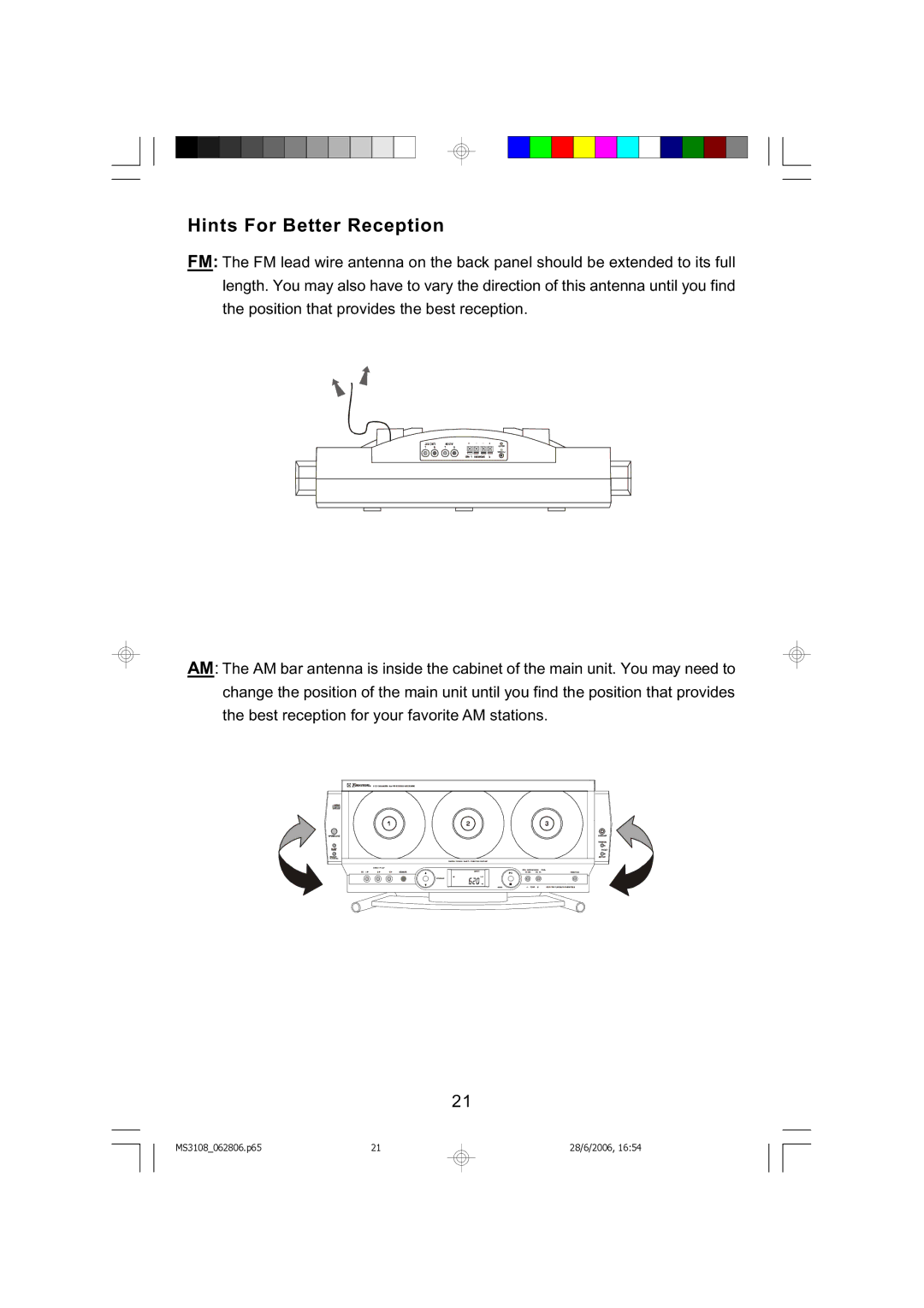 Emerson MS3108C owner manual Hints For Better Reception 