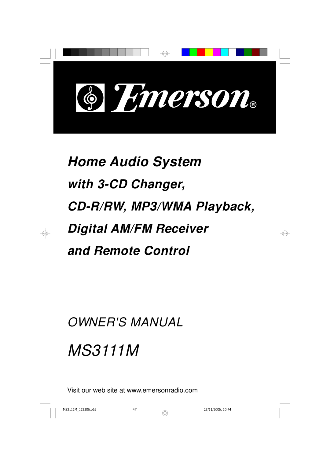 Emerson MS3111M owner manual 