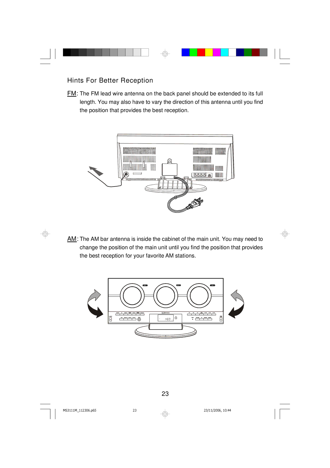 Emerson MS3111M owner manual Hints For Better Reception 