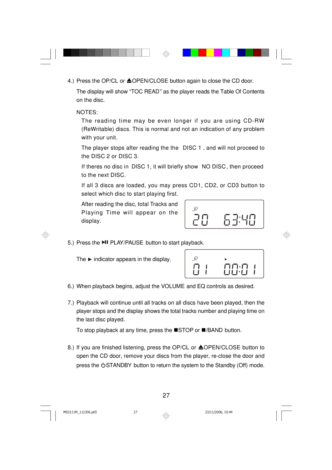 Emerson owner manual MS3111M112306.p65 23/11/2006 