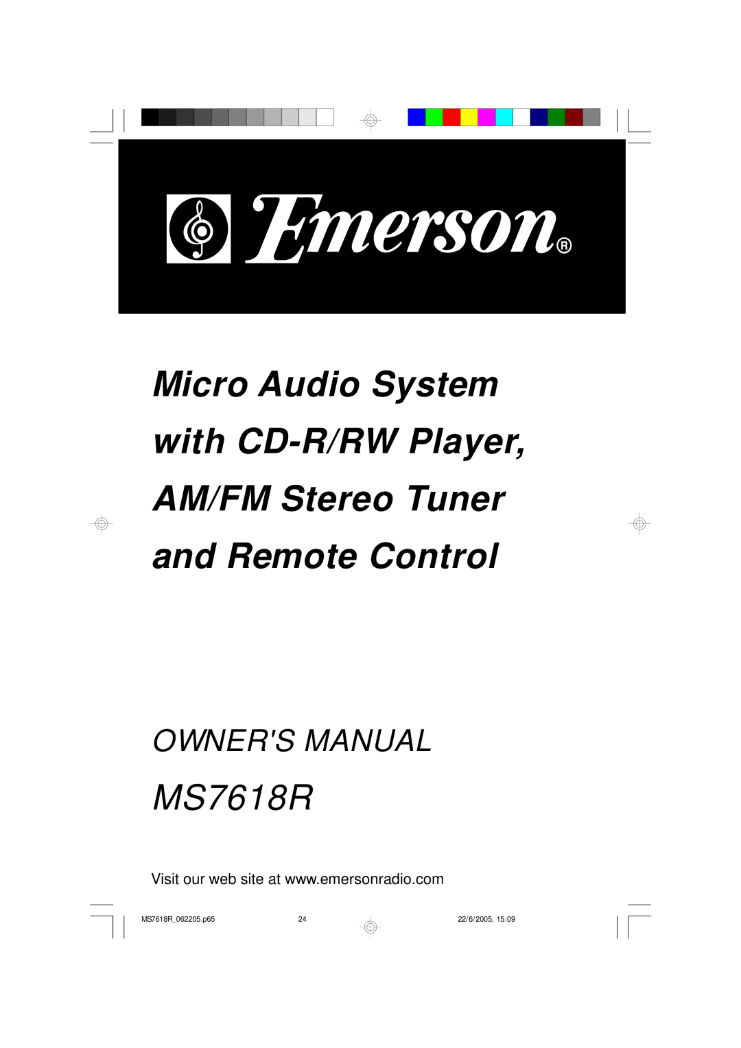 Emerson MS7618R owner manual 