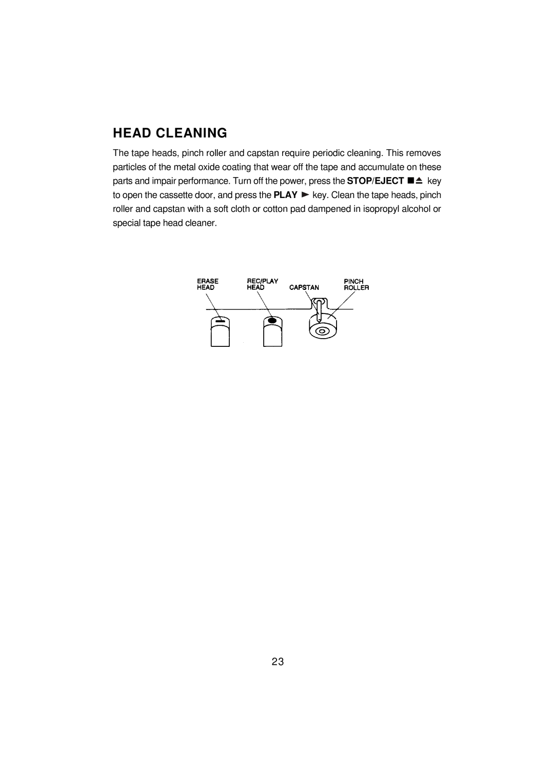 Emerson MS7622 owner manual Head Cleaning 