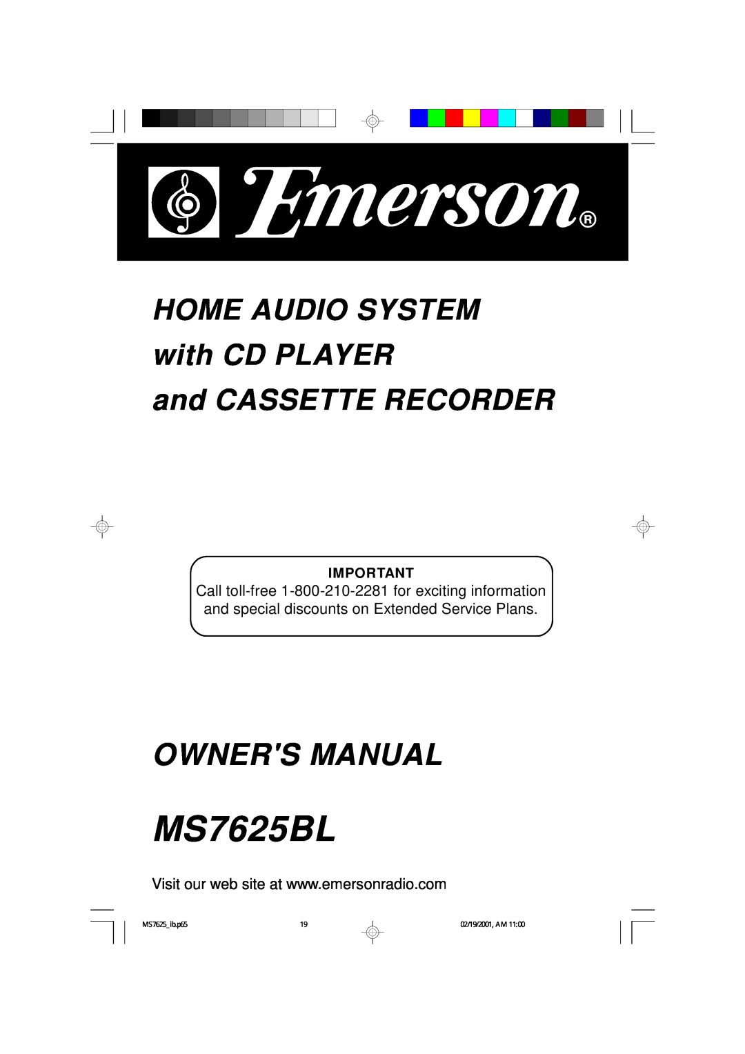 Emerson owner manual MS7625BL, HOME AUDIO SYSTEM with CD PLAYER, and CASSETTE RECORDER, 韗曚蠖鞥縏莥蹭鞢 