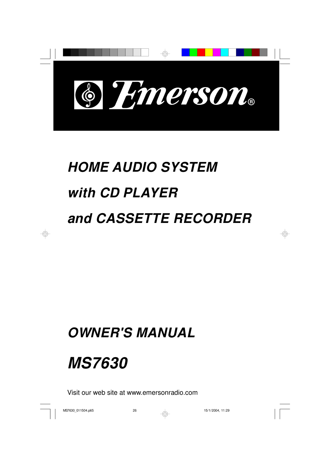 Emerson MS7630 owner manual 