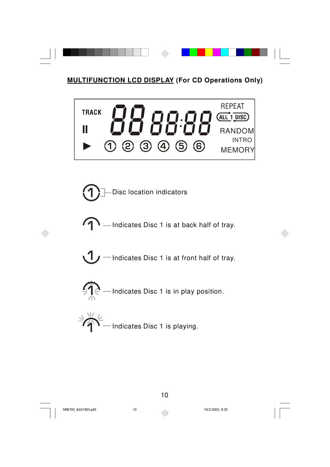 Emerson MS9700 owner manual Random 