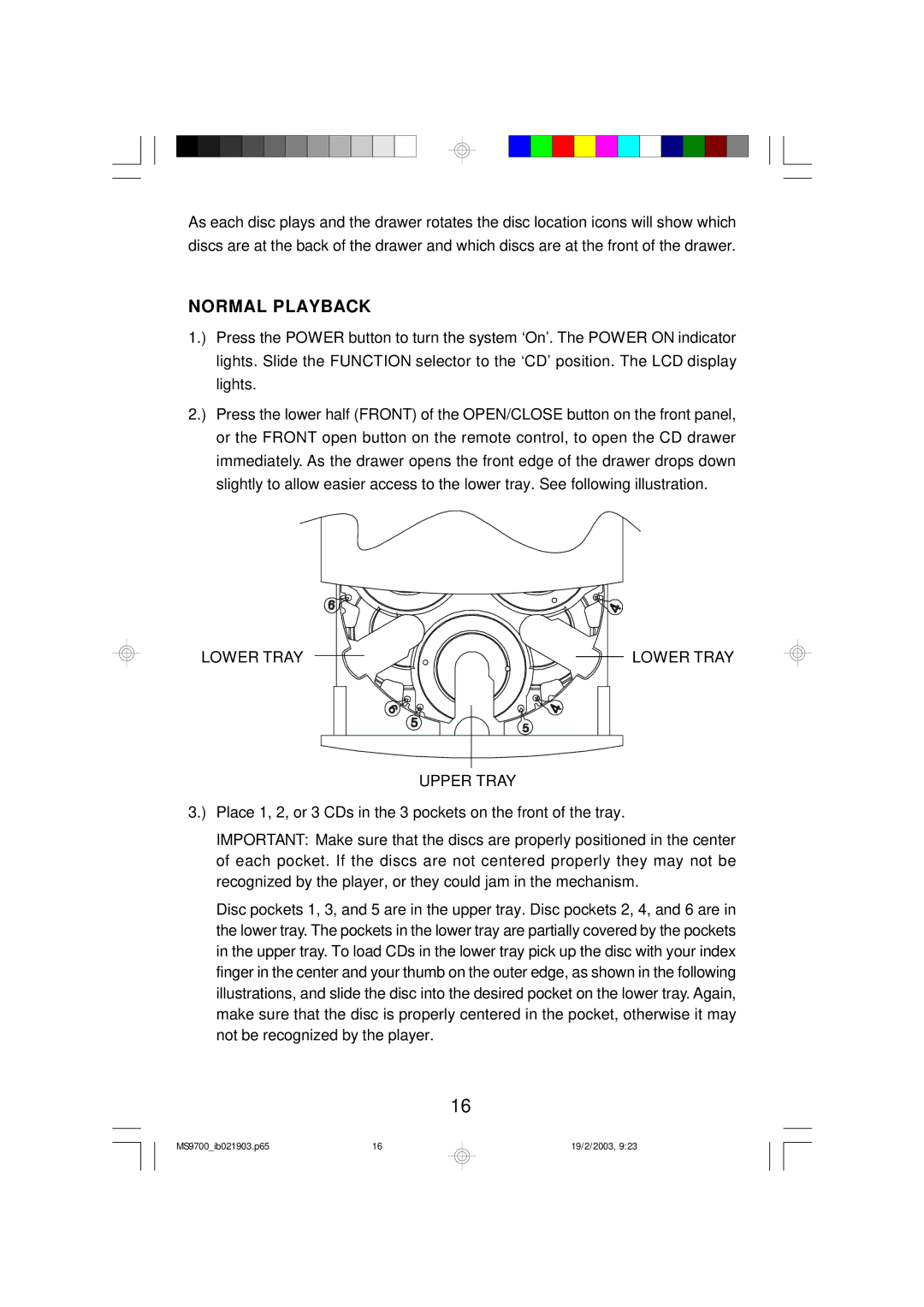 Emerson MS9700 owner manual Normal Playback 