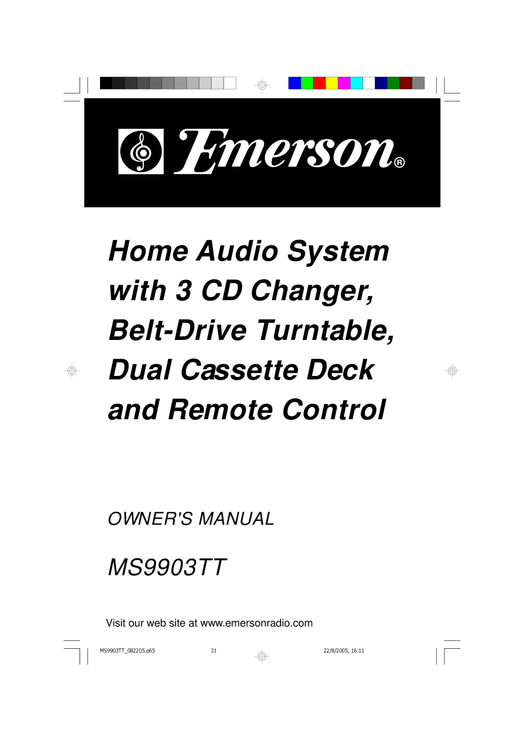 Emerson MS9903TT owner manual 