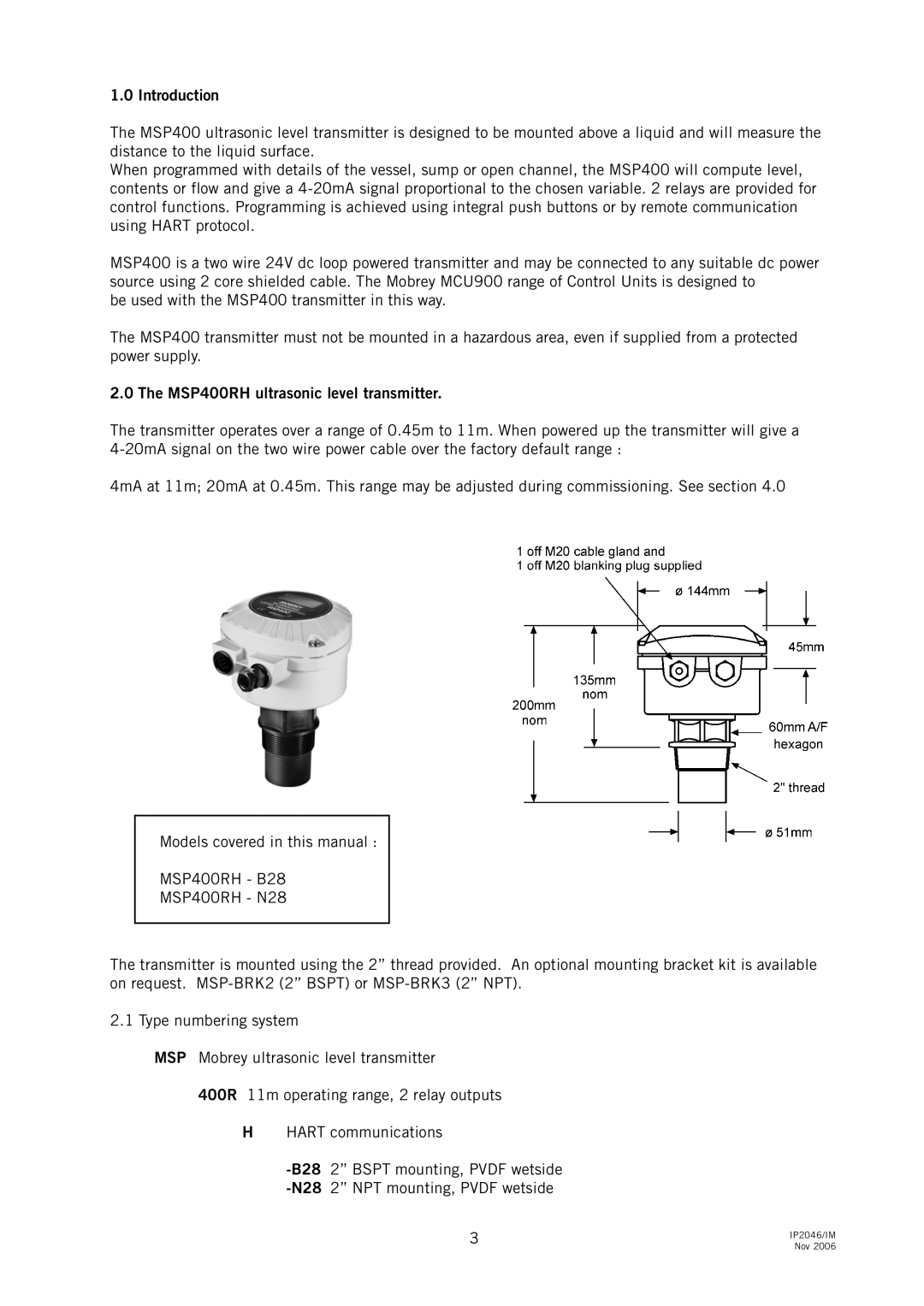 Emerson IP2046IM, MSP400RH manual Introduction 