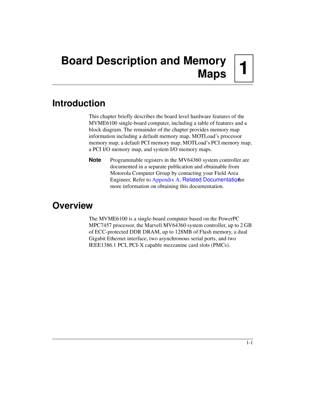 Emerson MVME6100 manual Introduction, Overview 