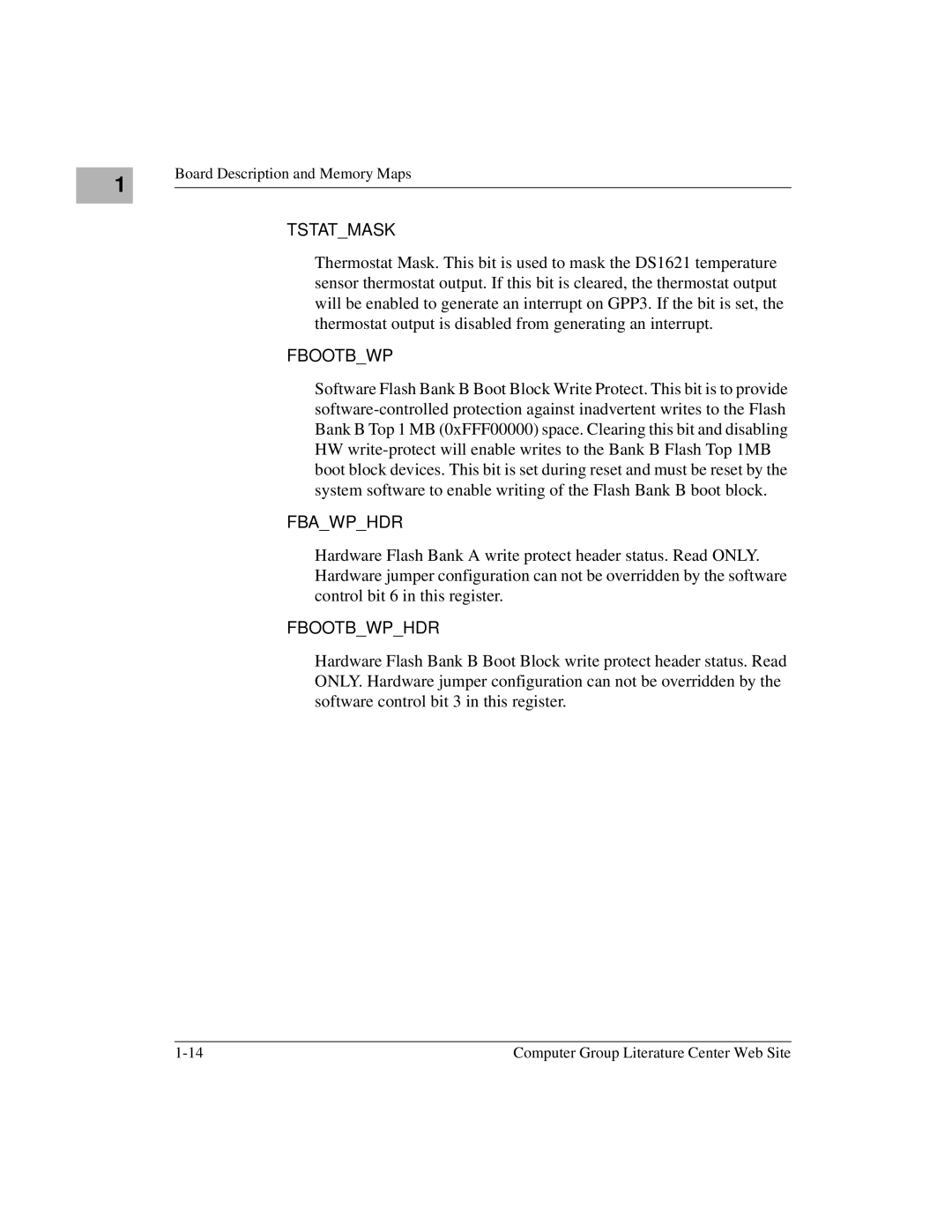 Emerson MVME6100 manual Tstatmask, Fbawphdr, Fbootbwphdr 