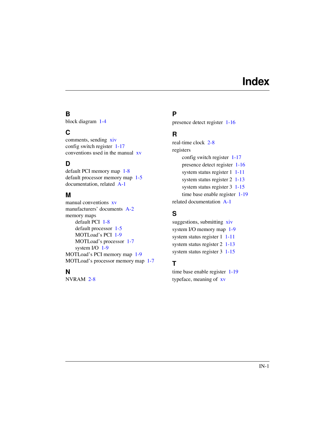 Emerson MVME6100 manual Index 