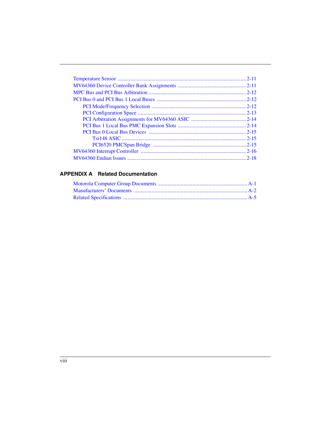 Emerson MVME6100 manual Appendix a 