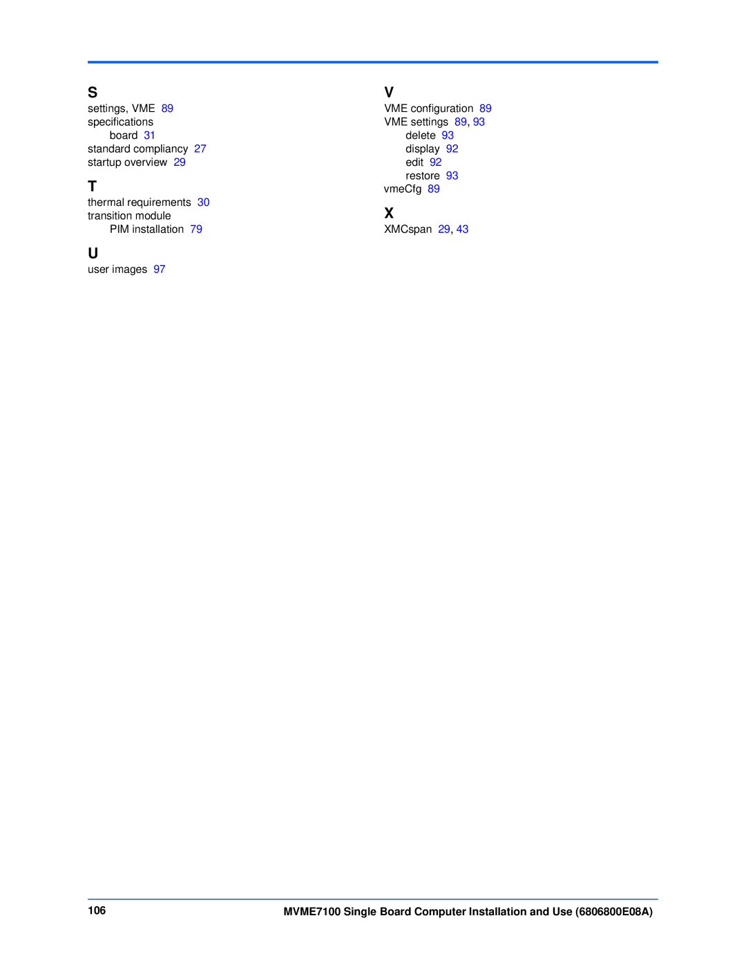 Emerson MVME7100 manual Transition module PIM installation XMCspan 29 