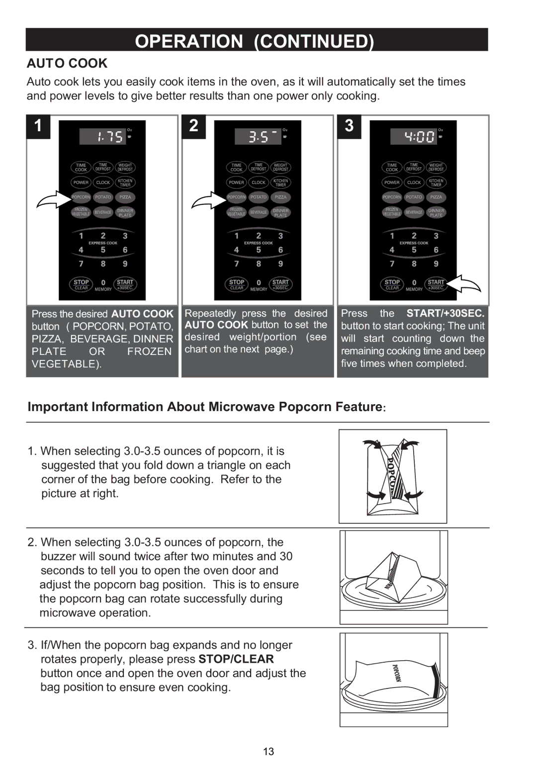 Emerson MW7302W, MW7302B owner manual $872&22, PSRUWDQW,QIRUPDWLRQ$ERXW0LFURZDYH3RSFRUQHDWXUH 