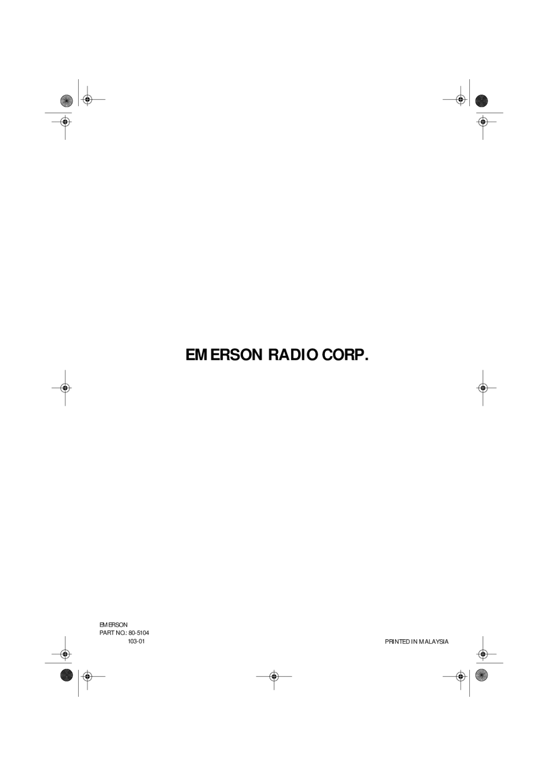 Emerson MW8627W owner manual Emerson Radio Corp 