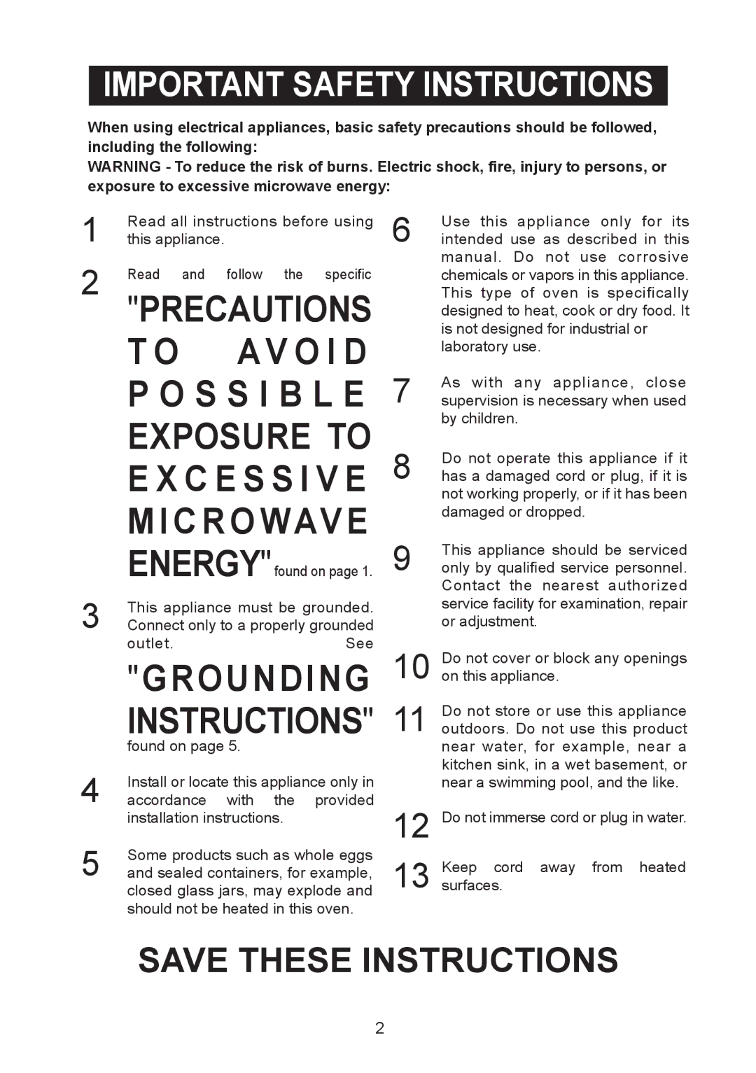 Emerson MW8992SB-RD, MW8992-RD owner manual Av O I D 