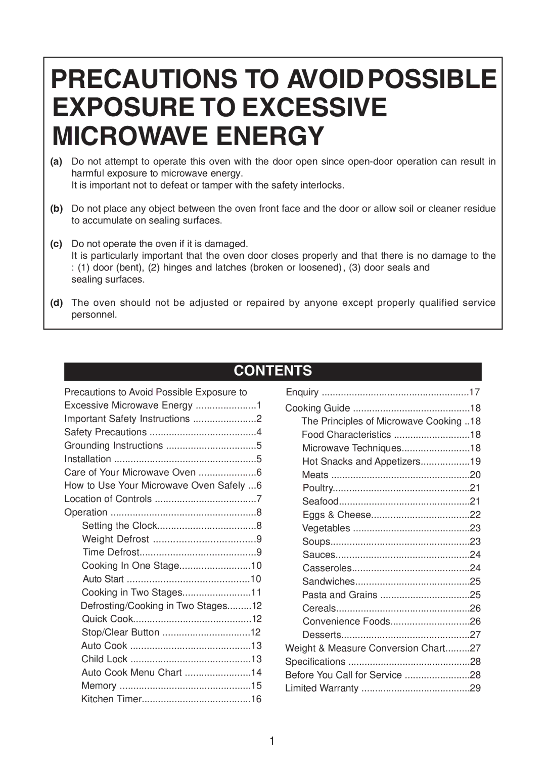 Emerson MW8999RD, MW8999SB owner manual Contents 