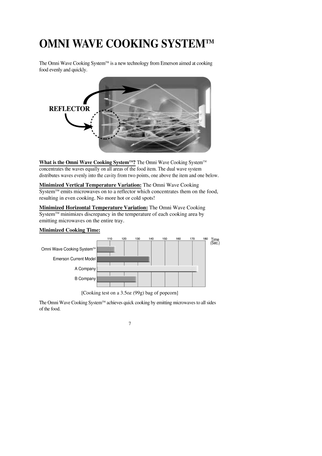 Emerson MW9107WC, MW9107BC owner manual Omni Wave Cooking Systemtm 