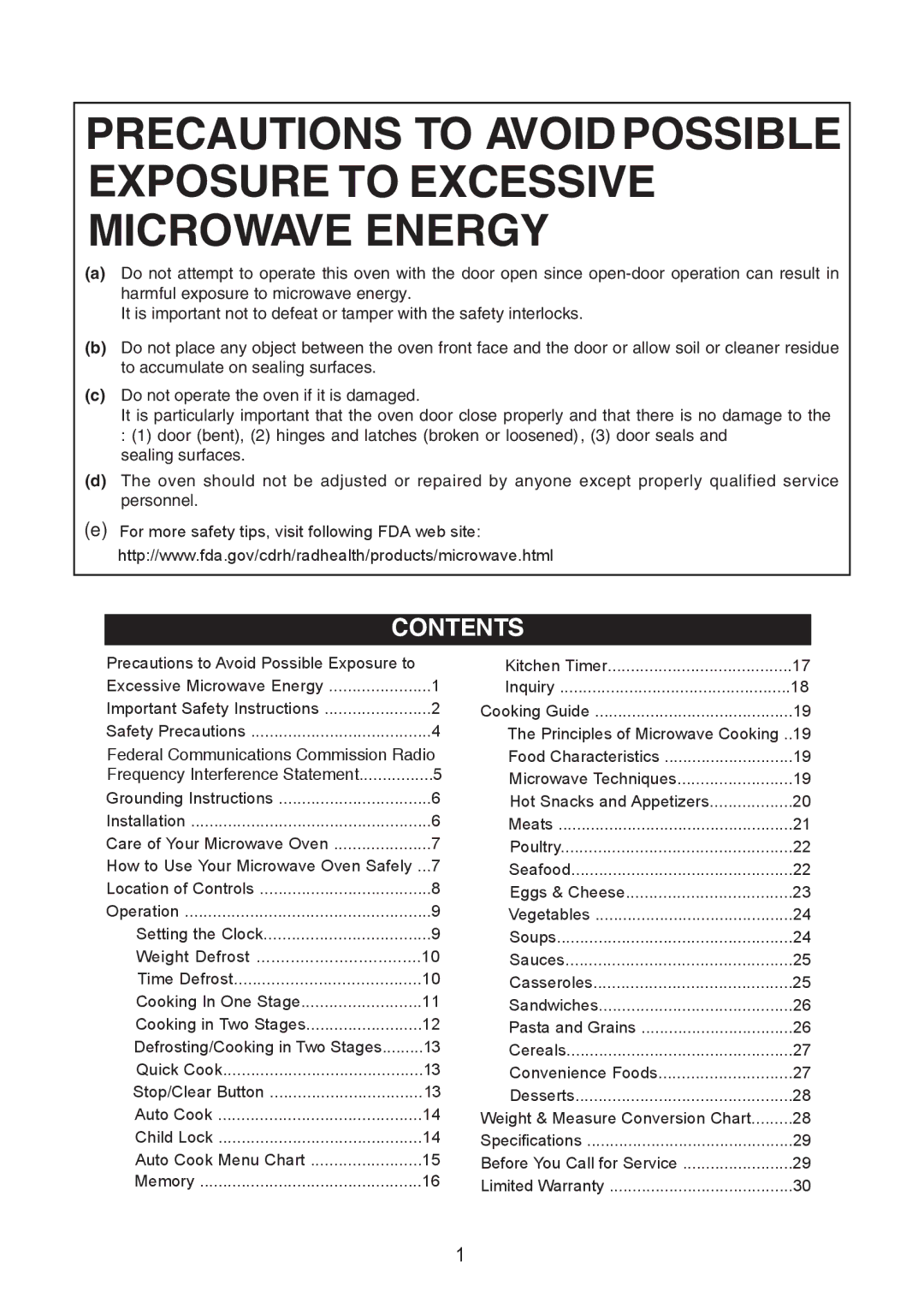 Emerson MW9325SL owner manual Contents 