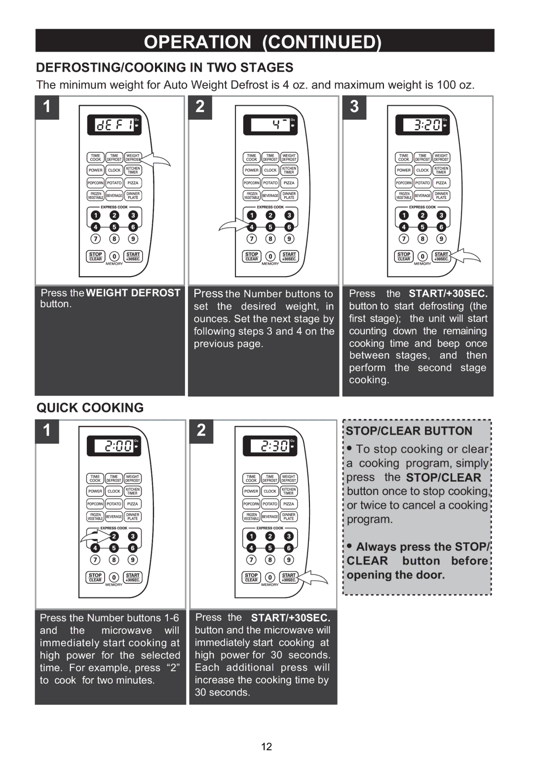 Emerson MW9339SB owner manual 5267,1*&22.,1*,17267$*6, 48,&.&22.,1, SuhylrxvSdjh 