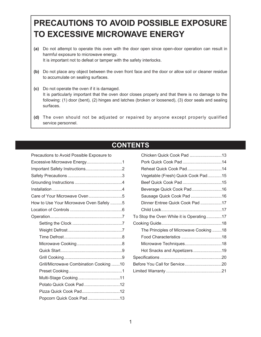 Emerson MWG9111SL owner manual Specifications 