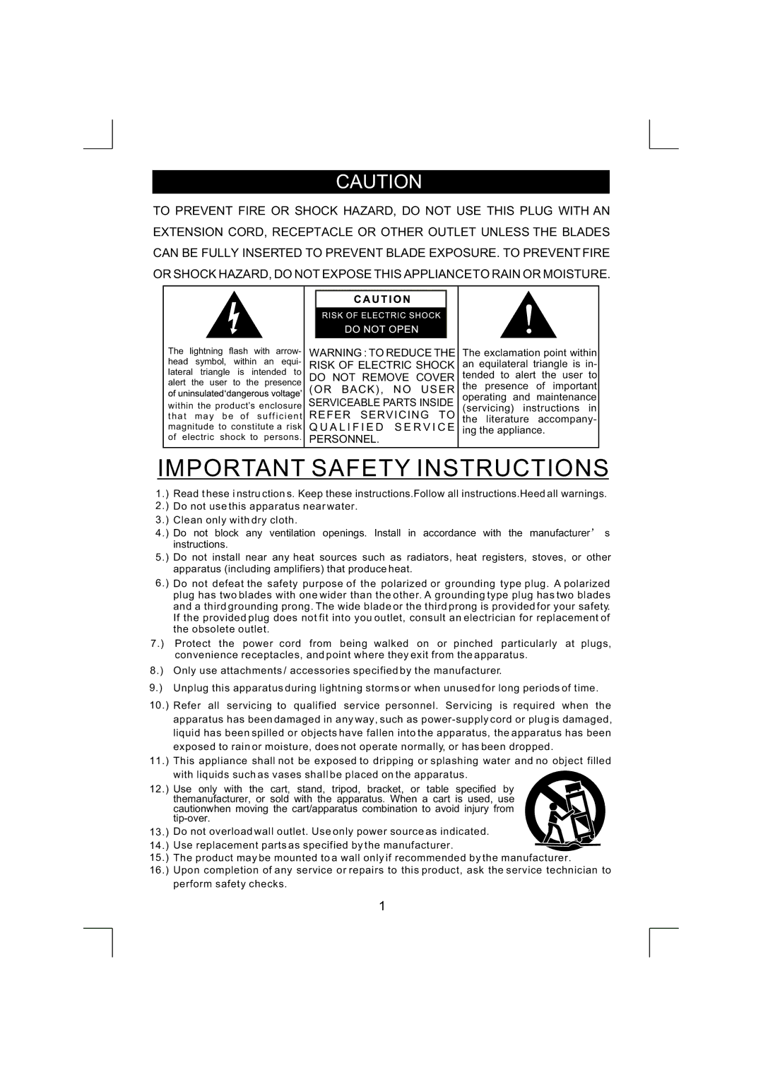 Emerson NR290TTC owner manual Important Safety Instructions 