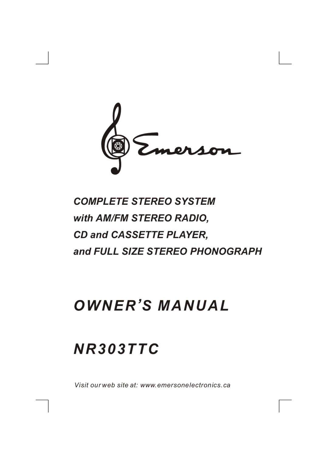 Emerson owner manual N E R S Manual NR303TTC 