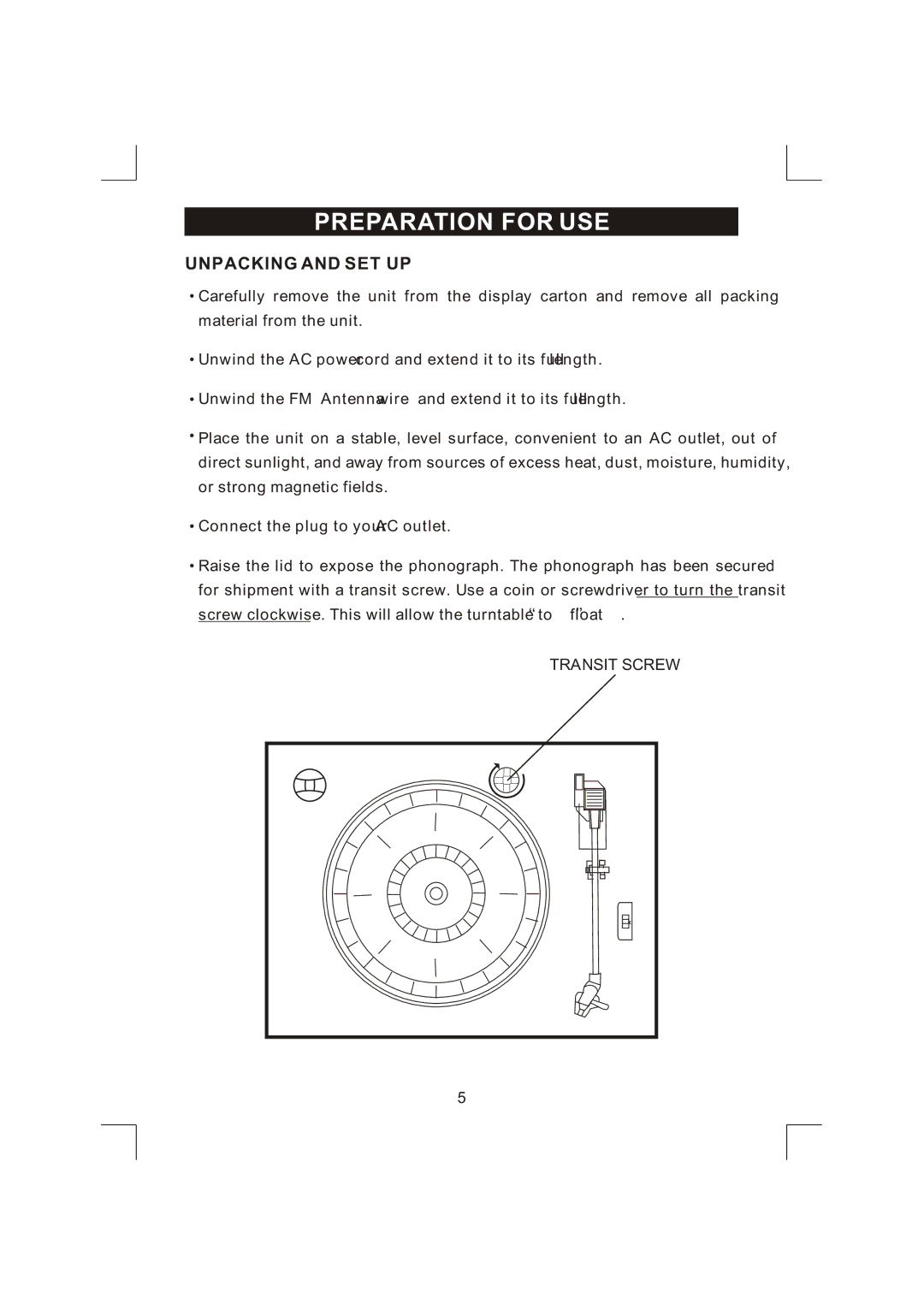 Emerson NR303TTC owner manual Preparation for USE, Unpacking and SET UP 