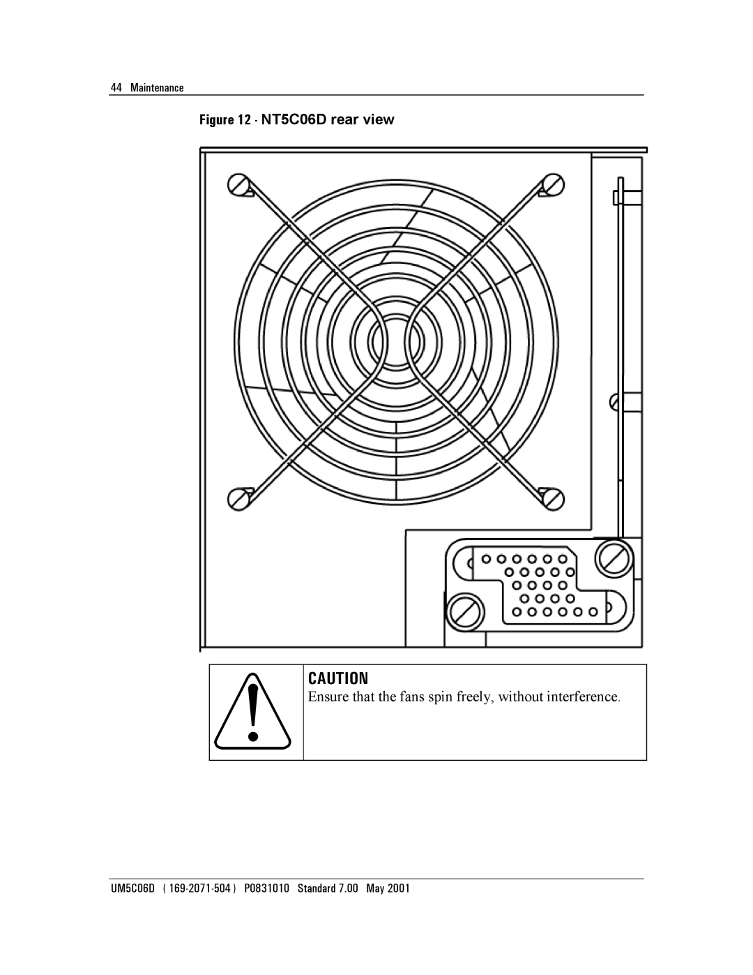 Emerson user manual NT5C06D rear view 