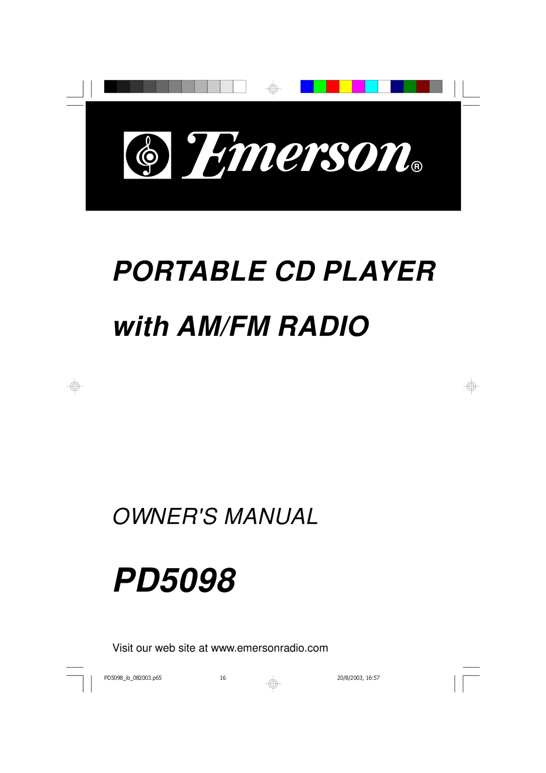 Emerson PD5098 owner manual 