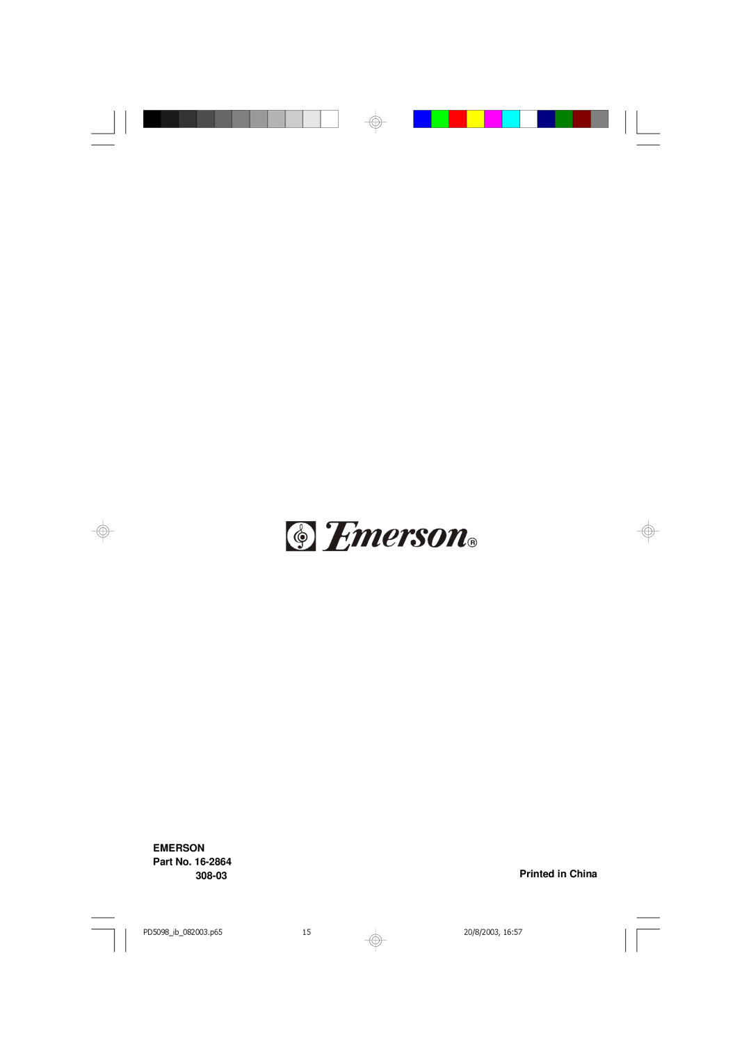 Emerson PD5098 owner manual Emerson 