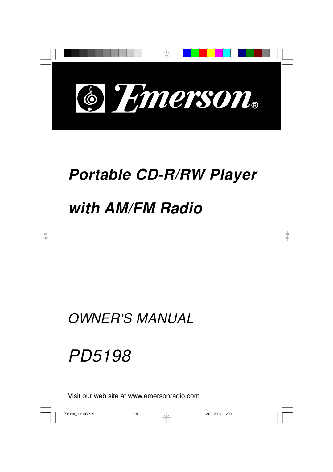 Emerson PD5198 owner manual 