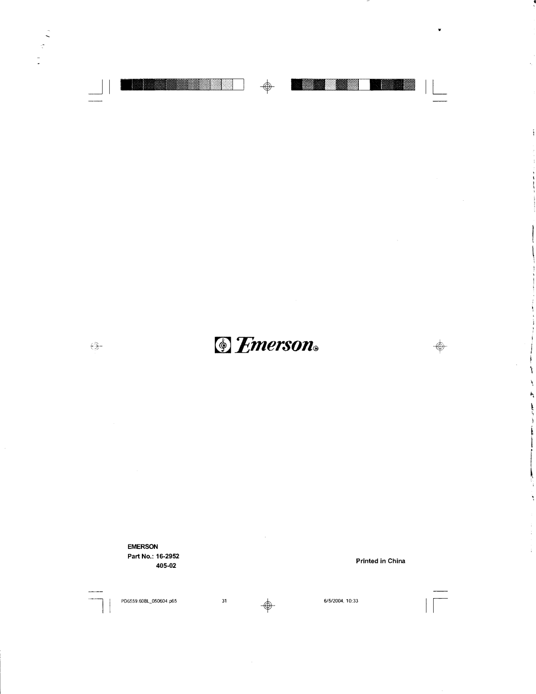 Emerson PD6559BL manual @ W€r.softa 