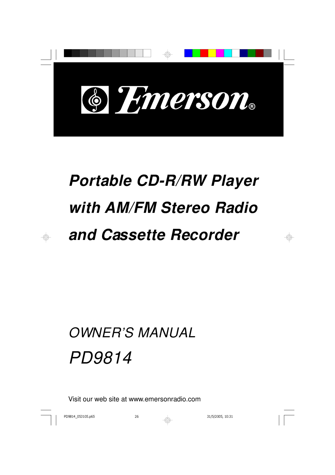 Emerson PD9814 owner manual 