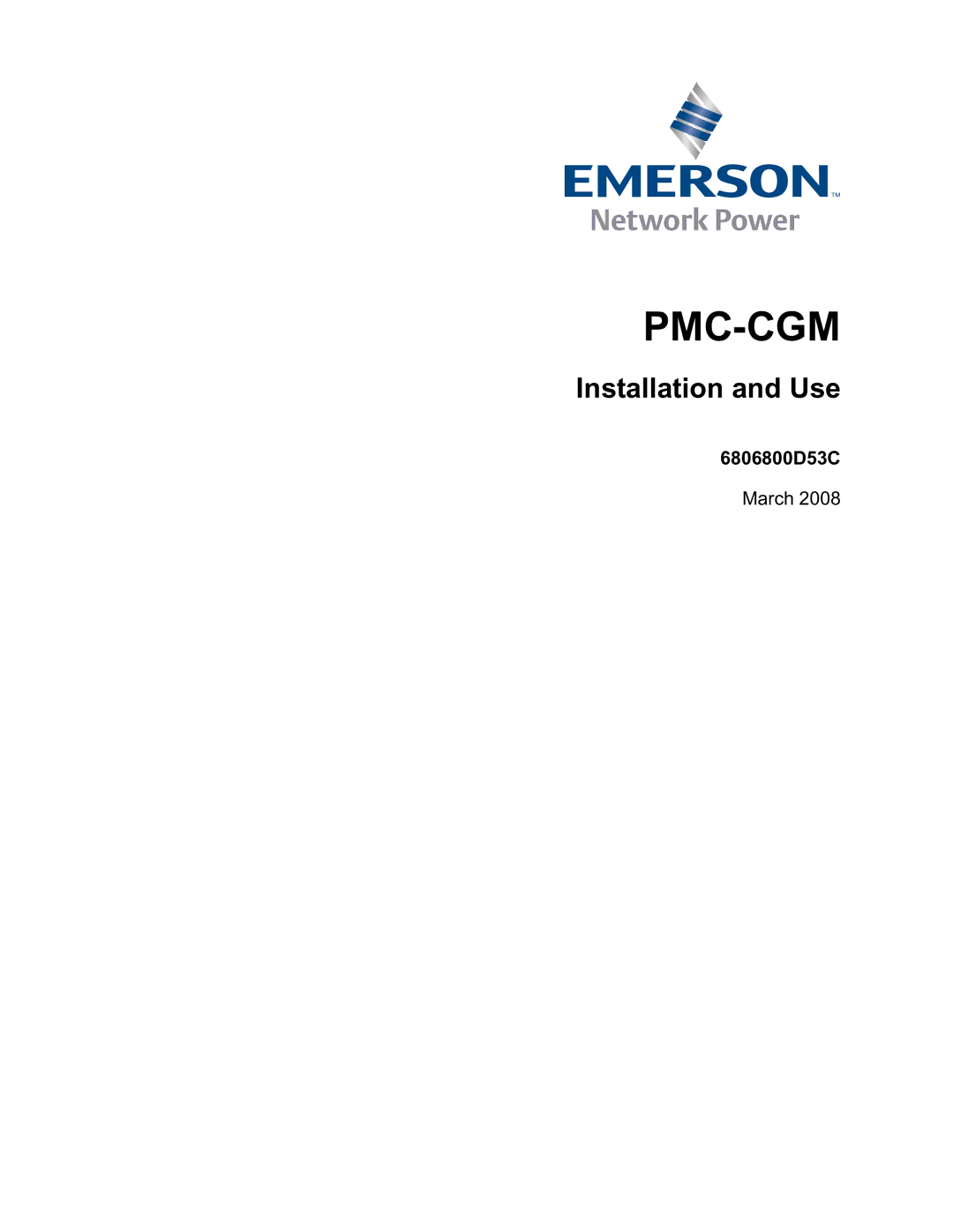 Emerson PMC-CGM manual Pmc-Cgm 