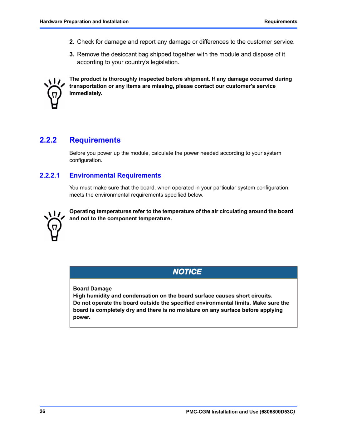 Emerson PMC-CGM manual Hardware Preparation and Installation Requirements 