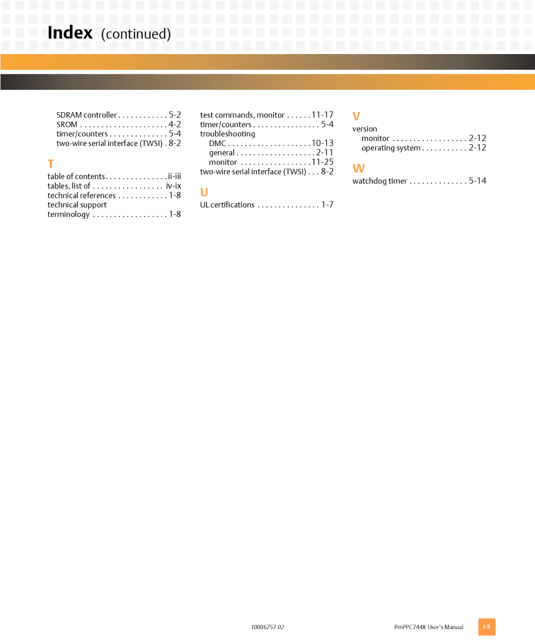 Emerson PMPPC7448 user manual UL certifications 