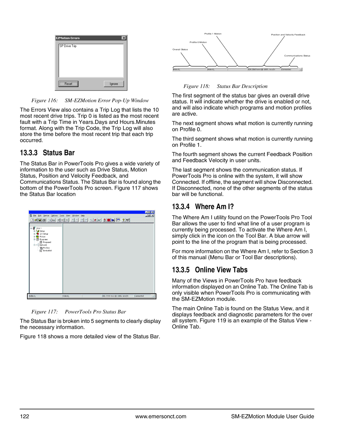 Emerson P/N 400361-00 manual Where Am I?, Online View Tabs 