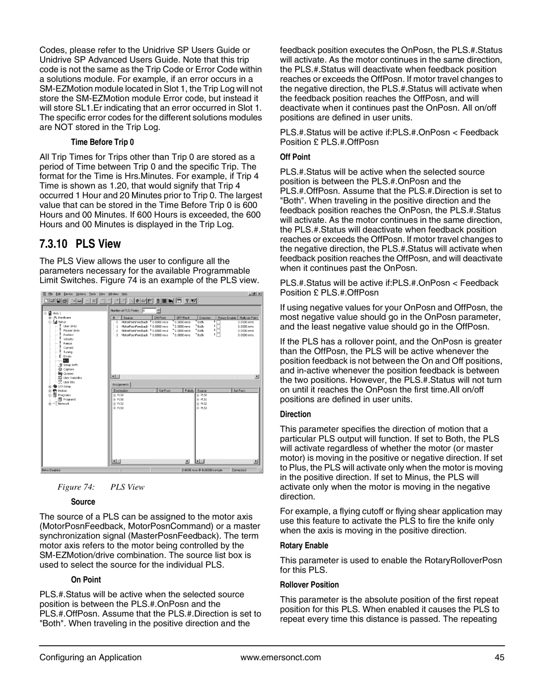 Emerson P/N 400361-00 manual PLS View 